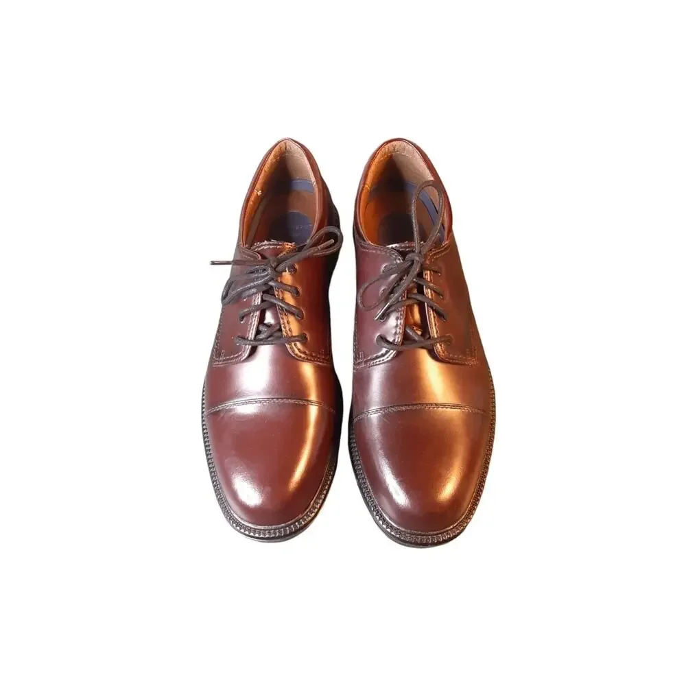 Dockers Mens 13M New Genuine Leather‎ Dress Oxford Shoe Brown